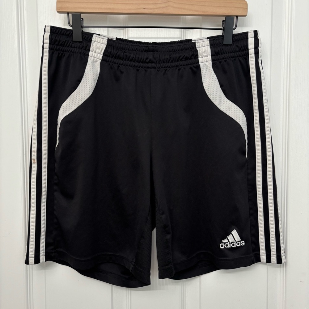 Black 3-Stripe Athletic Shorts | Adidas L